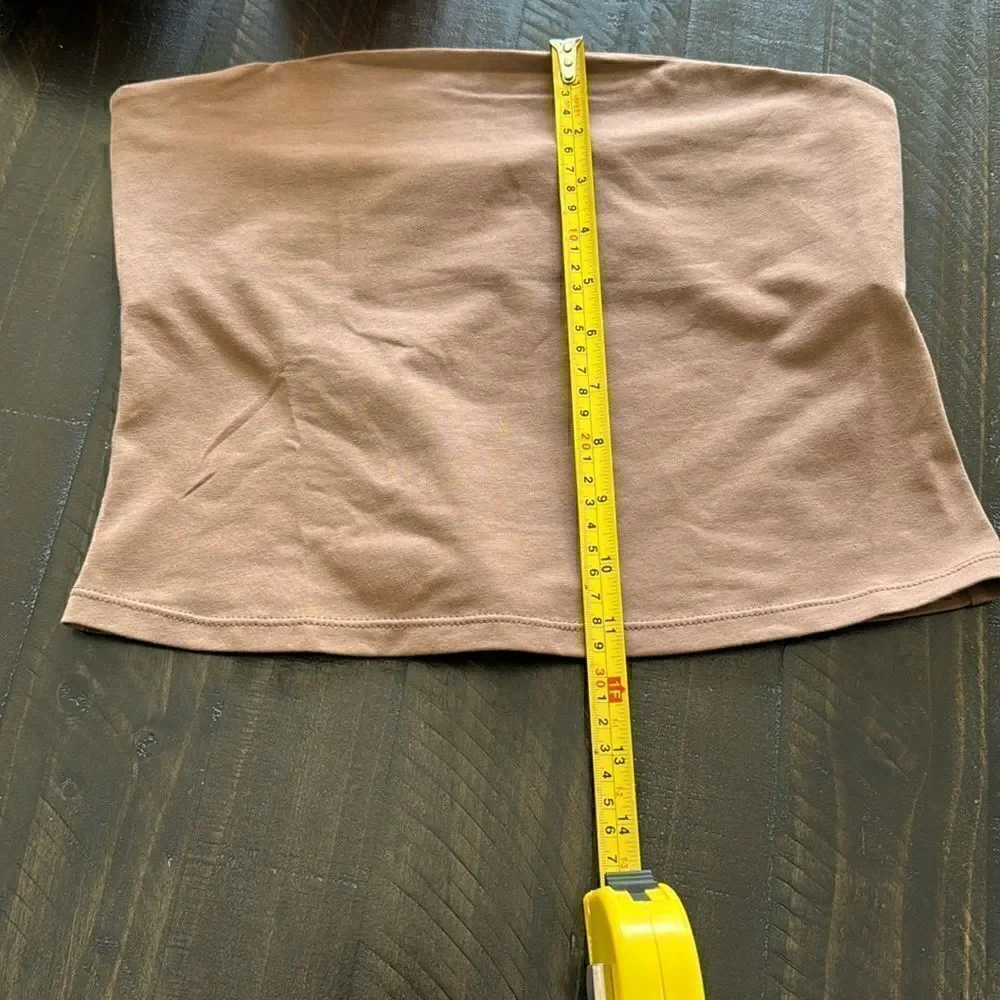 NWOT Free People Essential Brami Brown Strapless Tube Style Bra Support Cami